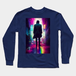 John wick in a neon city Long Sleeve T-Shirt